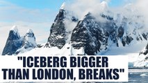 Iceberg breaks in Antarctica; size three times that of London | Oneindia News