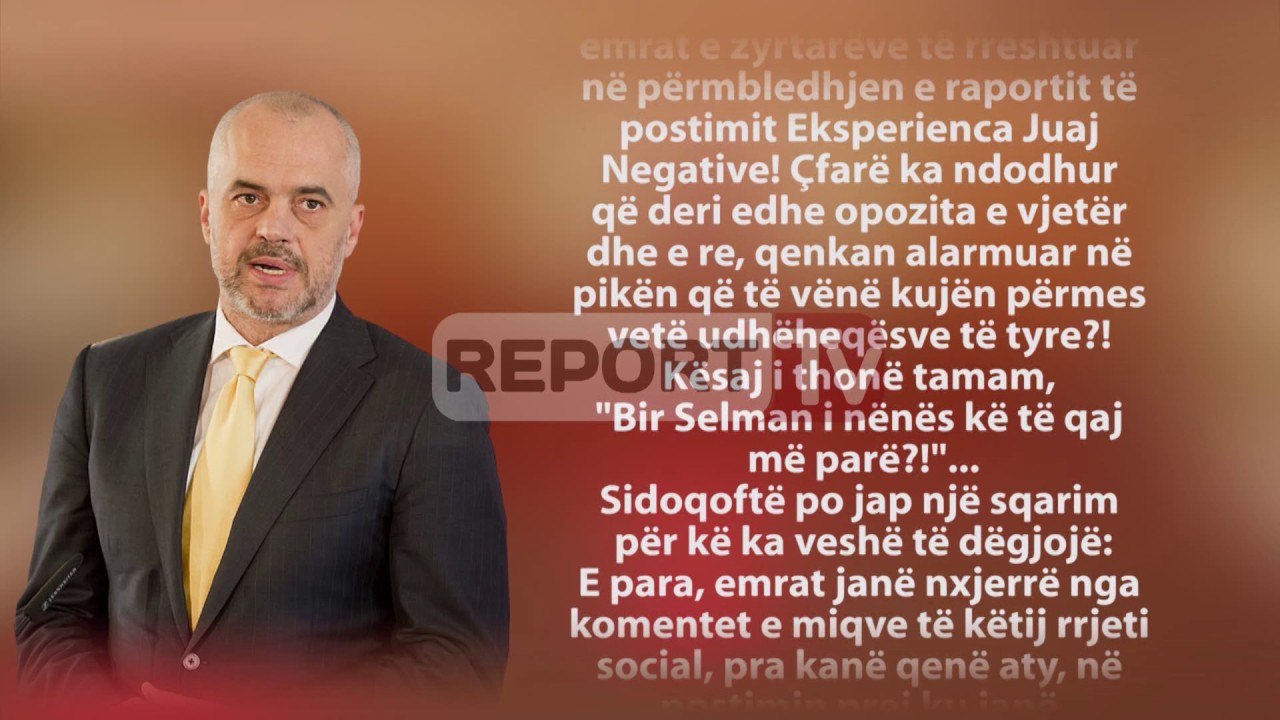 Report TV - Rama përgjigje 'luleve mos më prek'...