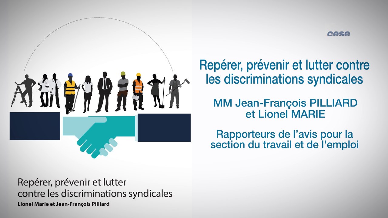 Repérer, prévenir et lutter contre les discriminations syndicales - cese