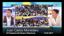 Monedero, revolcado en Telecinco por sus filias chavistas.