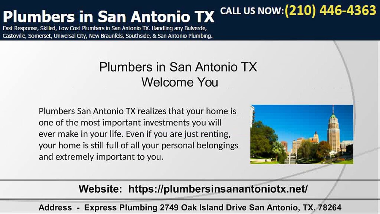 Plumber San Antonio Tx | San Antonio Plumber | Plumber in San Antonio