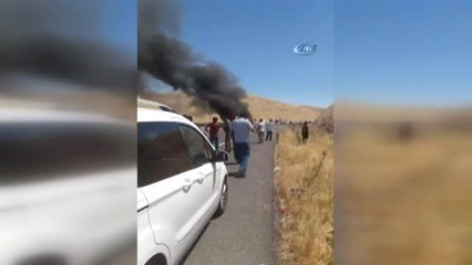 Şanlıurfa'da Yolcu Otobüsünün Yanma Anı Kamerada