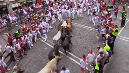 Ocho heridos en un rapídisimo encierro de San Fermín