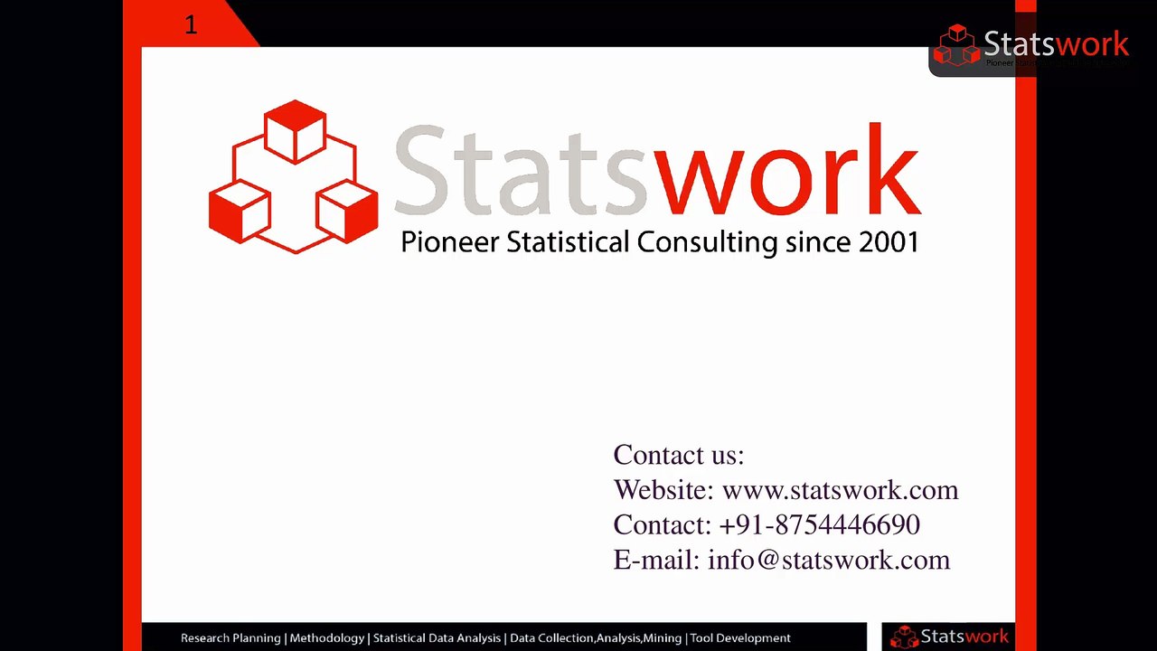Statswork- Lecture:1: Structural Equation Modeling (SEM) using AMOS (www.statswork.com)