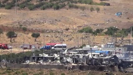 Askerlerin Kaldığı Konteynerler Bölgesinde Soğutma Çalışmaları Sürüyor