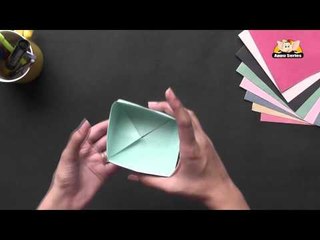 Origami - Origami in Gujarati - Make a Box with sections - Part 1