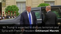 Trump arrives in Paris ahead of Bastille Day celebrations