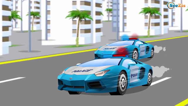 Ambulans, Polis arabası ve İtfaiye kamyonu - Hızlı Makineleri - Yeni Seri - Çizgi Film