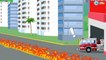 CAMION DE BOMBEROS CON LUCES Y SONIDOS - Dibujo animado de coches - Carritos Para Niños