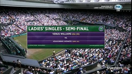 Venus Williams v Konta ( 6-4, 6-2 ) - Highlight 13.07.2017