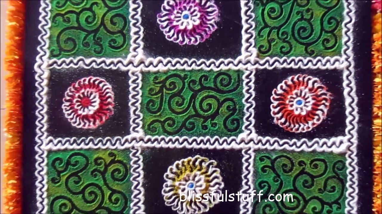 Easy galicha style free hand rangoli / Creative rangoli designs Rangoli designs by Poonam Borkar