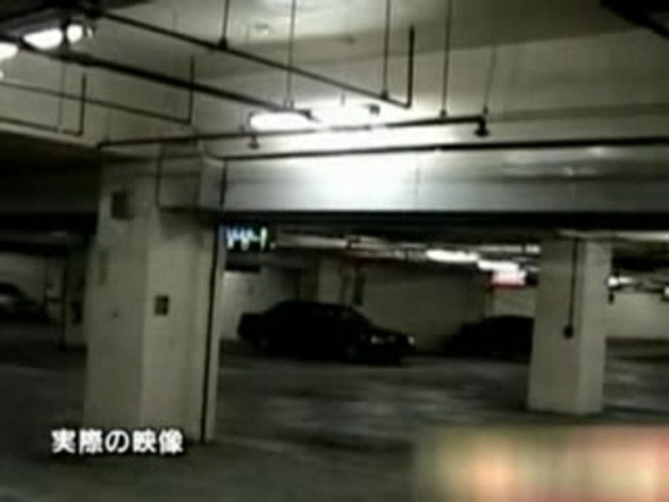 Ghost girl vanish behind car