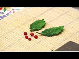 Making Holly leaves and berries from Felt with Gillian Harris (taster video)