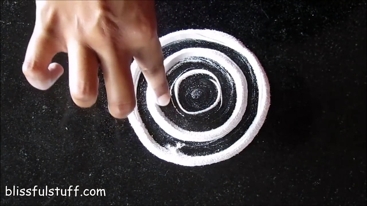 Easy and simple flower shaped rangoli pattern-2 / Rangoli by Poonam Borkar