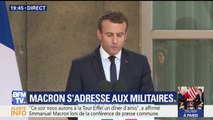 Emmanuel Macron s'adresse aux militaires: 