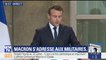 "C'est pour moi une priorité de vous rencontrer", déclare Emmanuel Macron devant les militaires