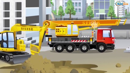 Videos for kids with The Blue Cement Mixer Truck & Car Construction Bip Bip Cars TV