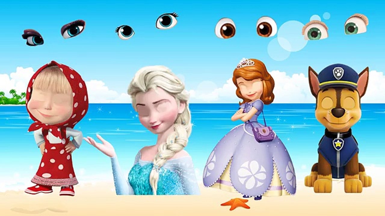Wrong Eyes Disney Princess Frozen Elsa Sofia Masha Paw Patrol Finger Family Learn Colors For Kids
