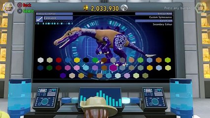 LEGO Jurassic World - Spinosaurus Unlock Location + Gameplay (Skeleton & Custom Dinosaur Showcase)