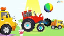 The Big Red Truck on the road | Construction Trucks Cartoons for children Video For Kids