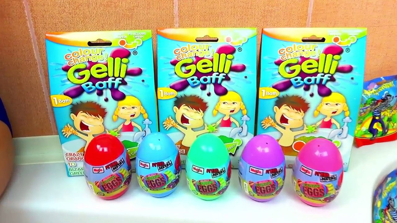 Челлендж Желейная ванная Ищем сюрпризы в снегу Super Slushy Gelli Baff Toy Challenge