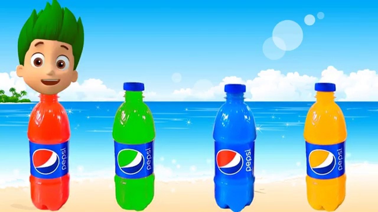 Wrong Heads Pepsi Bottles Masha Spiderman Ryder Ariel Finger Family Learn Colors For Kids