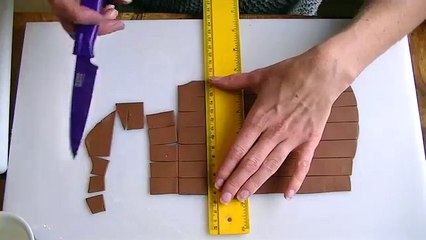 Christmas cake ideas for cake decorating chimney brick work snow scene How To Tutorial