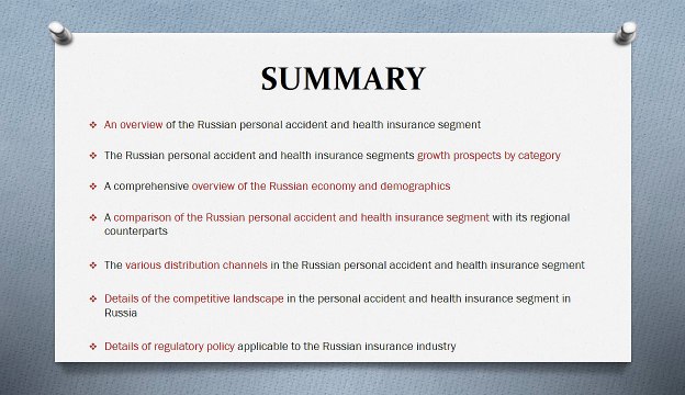 Russia Personal Accident and Health Insurance Trends and Forecast 2021