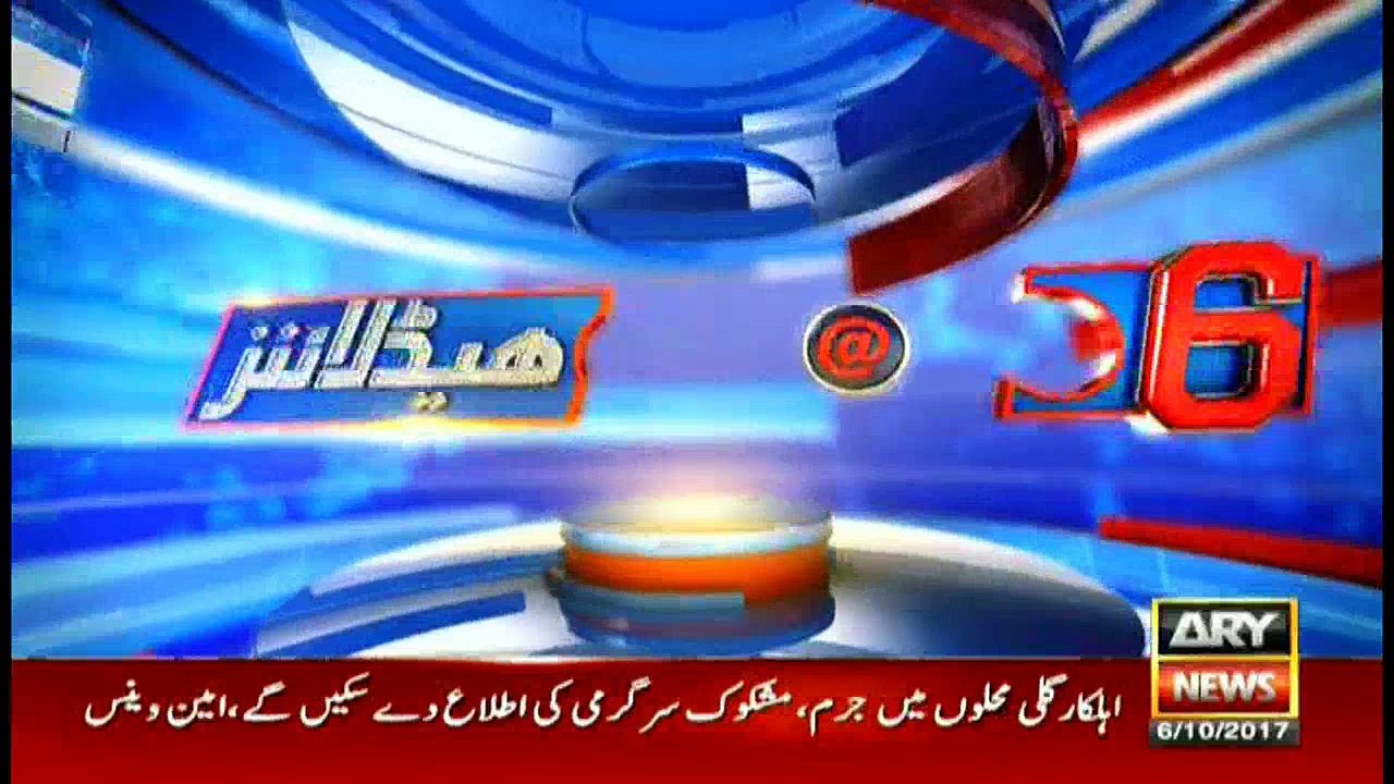 Headlines 1800 6th October 2017