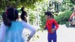 Frozen elsa & Spiderman SYRINGE INJECTION / Injected by Skeleton syringe attack Fun Superheroes IRL