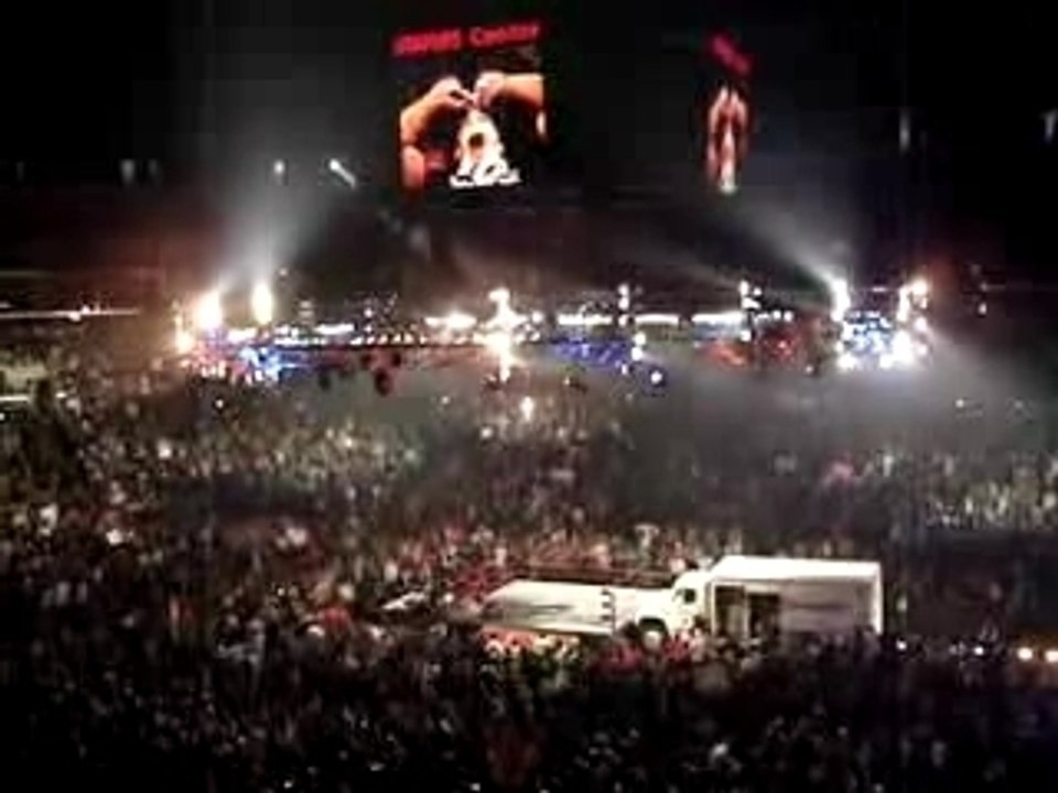 Stone Cold Steve Austin Live on WWE Raw with Beer Truck