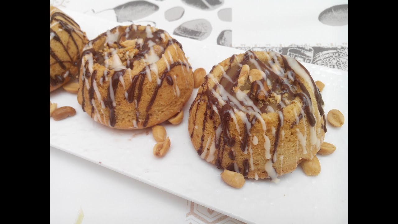 ميني كيك بالكاوكاو والكراميل لذيذ وسهل