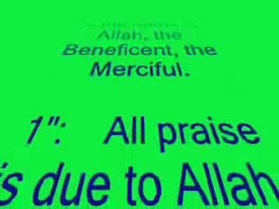 arabe fatiha islam quran