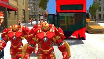HULKBUSTER COLOR & EPIC BIG BUS Cars COLORS EPIC COLORS CARS PARTY & Nursery Rhymes Songs