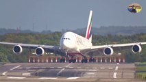 Atterrissage d'un A380 pendant une tempête