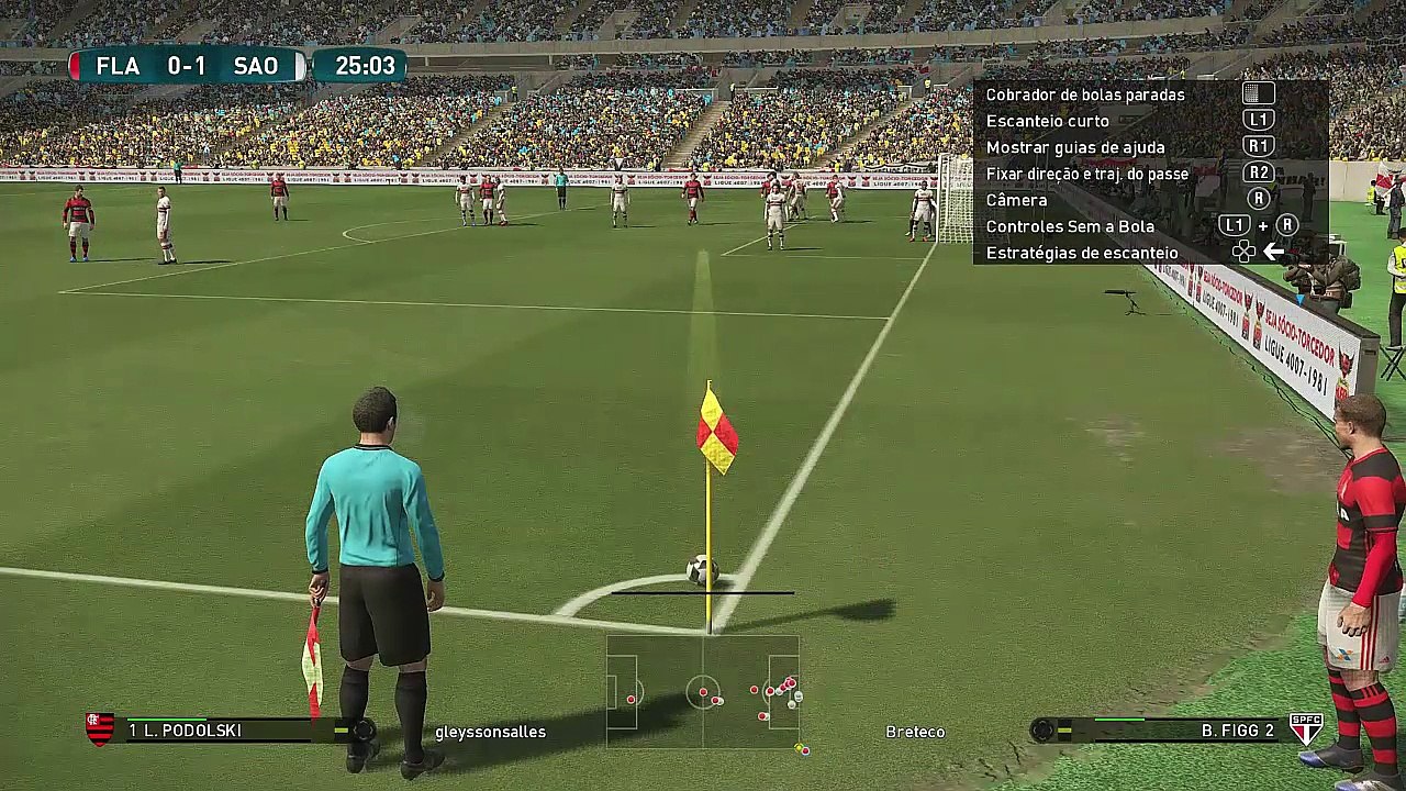 PES 2017 Flamengo vs São Paulo Jogo Completo 01