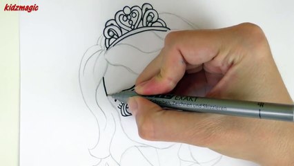 Drawing and Coloring Sofia the First | Disney Princess Coloring Pages for Kids