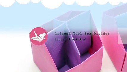 Origami Tool Box | 4 Section Divider Tutorial ♥︎ DIY ♥︎ Paper Kawaii