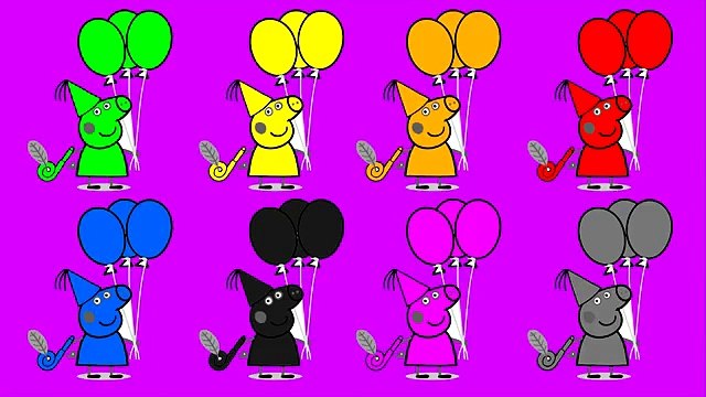 Learn Colors Peppa Pig Coloring Pages For Kids / Peppa Coloring Book / Video For Kids