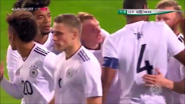 1-0 Phillipp Ochs Goal UEFA Euro U21 Qual. Group 5 - 06.10.2017 Germany U21 1-0 Azerbaijan U21