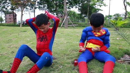 Joker Poison Candy Spiderman & Superman pregnant w/ Doctor injection Joker pregnant Superhero funny