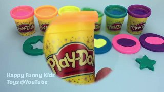 LEARNING Colors and Shapes with Glitter Play Doh Fun and Creative for Kids Toddlers and Preschoolers