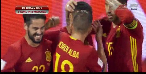 Spain 3 - 0 Albania 06/10/2017 Thiago Alcantara Super Goal 27' World Cup Qualif HD Full Screen .