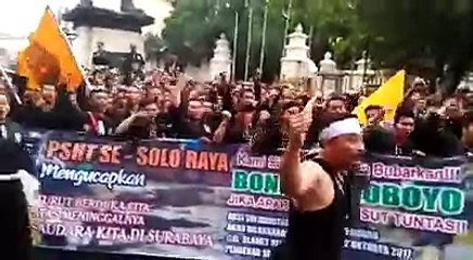 PSHT Solo Raya Tuntut Bonek