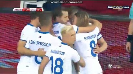 Johann Gudmundsson Goal HD - Turkey 0-1 Iceland 06.10.2017