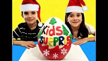 Giant Play Doh Surprise Egg - Maxi Kinder Surprise Eggs Christmas Eggs Frozen Hello Kitty