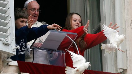 Espeluznante!!! palomas del Vaticano son atacados por cuervo