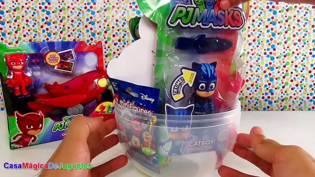 Huevo Sorpresa Gigante de Cat Boy o Gatuno de PJ Masks de Plastilina Play Doh en Español