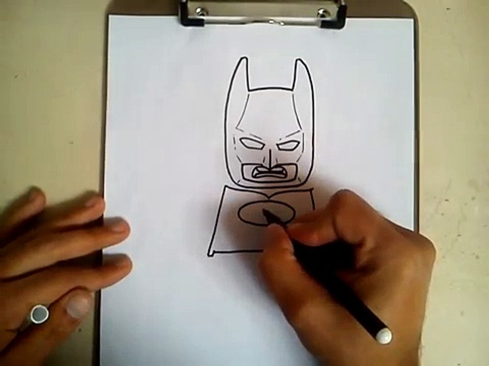 COMO DIBUJAR A BATMAN LEGO - LEGO MOVIE / how to draw batman lego - lego