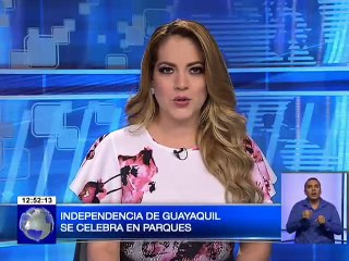 Independencia de Guayaquil se celebra en parques